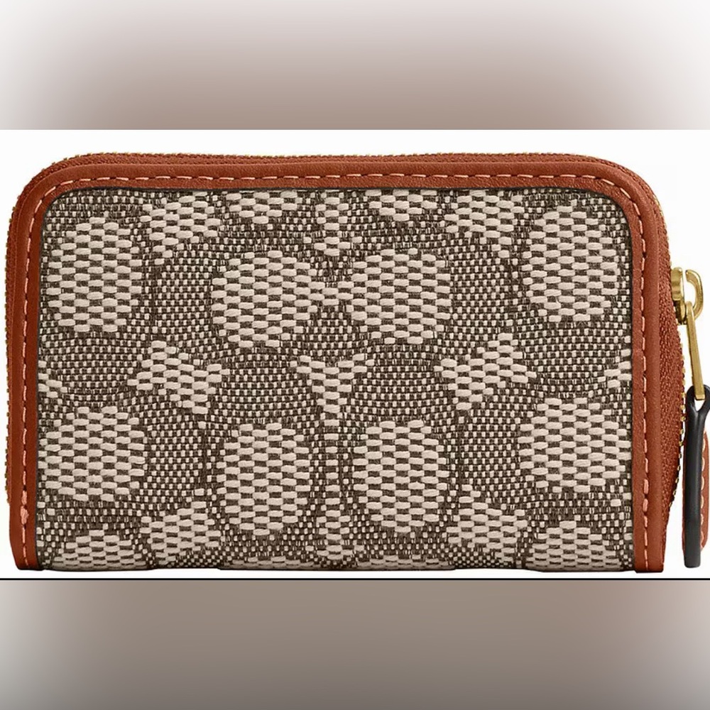 [Coach] essential small zip around card case wallet